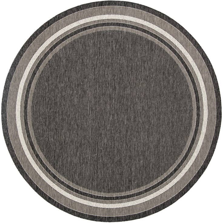Detail image of 10' x 10' Easy-Clean Border Indoor / Outdoor Round Rug