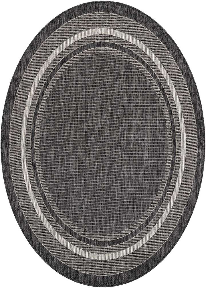 6' x 6' Easy-Clean Border Indoor / Outdoor Round Rug