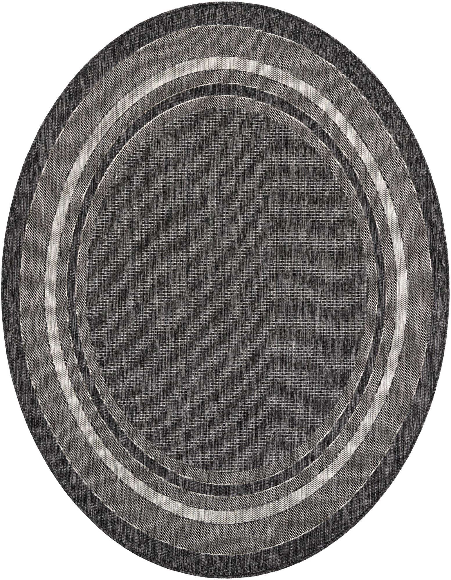 6' x 6' Easy-Clean Border Indoor / Outdoor Round Rug