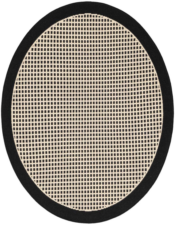 Detail image of 3' x 3' Easy-Clean Border Indoor / Outdoor Round Rug