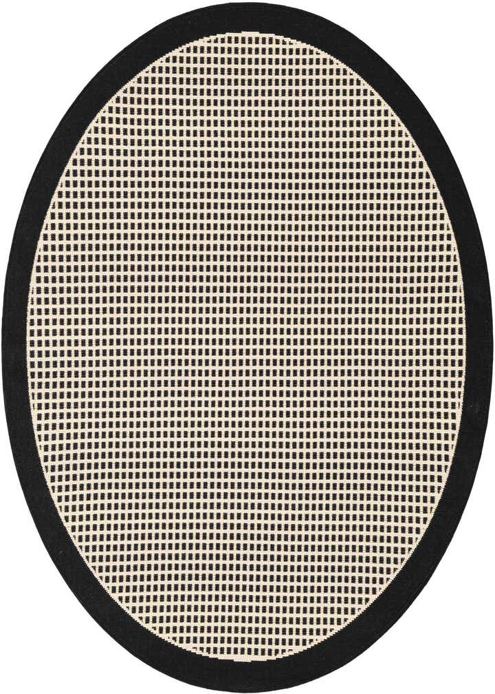 4' x 4' Easy-Clean Border Indoor / Outdoor Round Rug