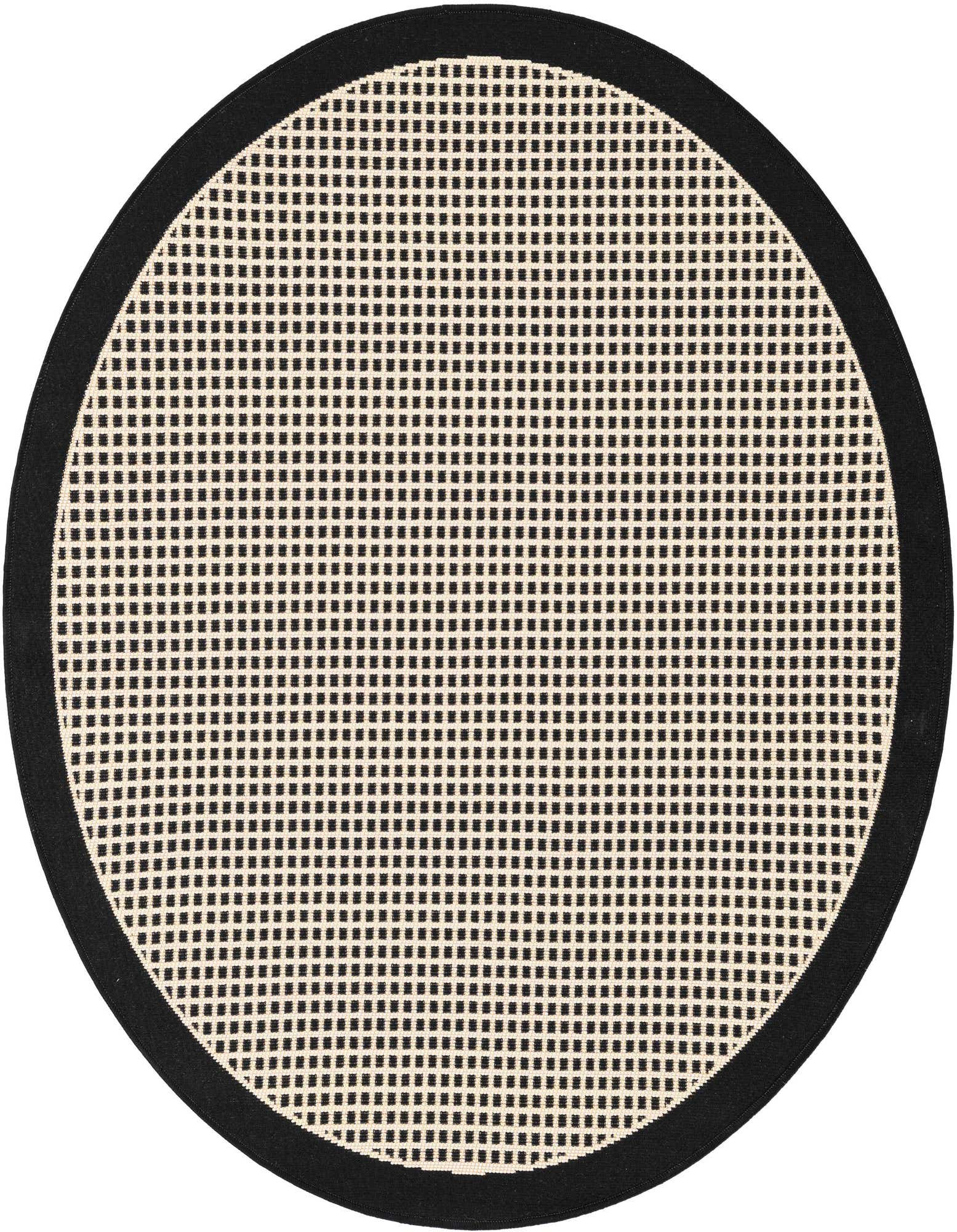4' x 4' Easy-Clean Border Indoor / Outdoor Round Rug