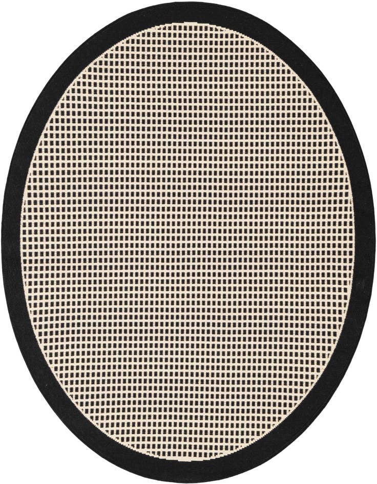 Detail image of 4' x 4' Easy-Clean Border Indoor / Outdoor Round Rug