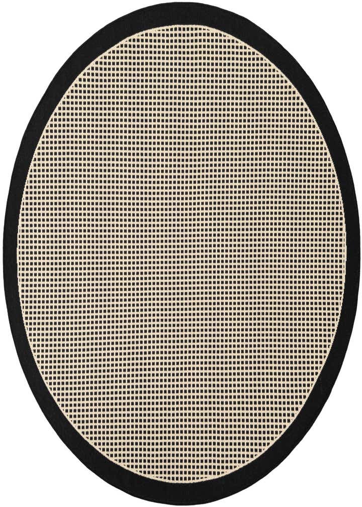 5' x 5' Easy-Clean Border Indoor / Outdoor Round Rug