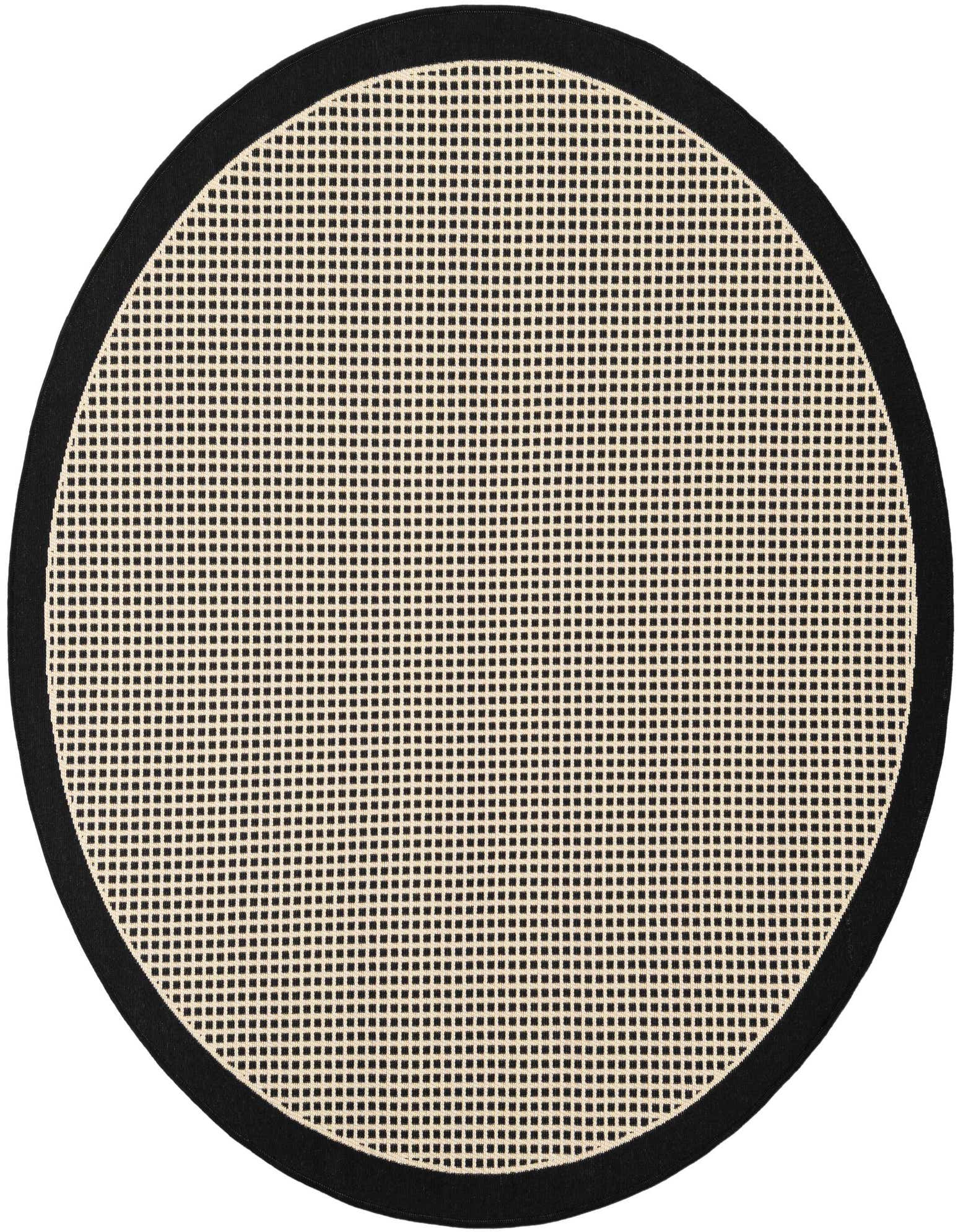 5' x 5' Easy-Clean Border Indoor / Outdoor Round Rug
