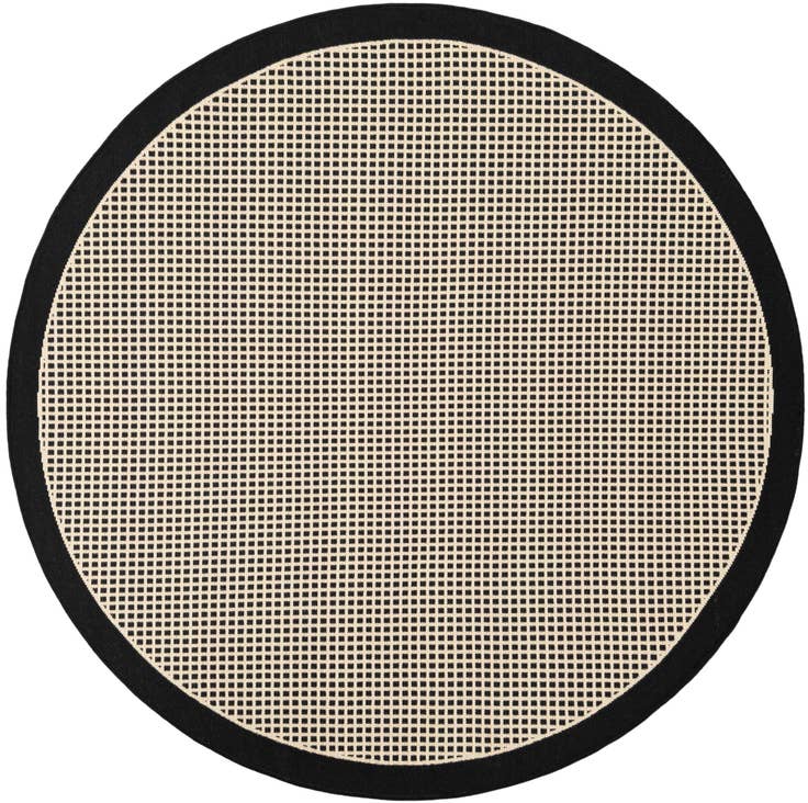 Detail image of 5' x 5' Easy-Clean Border Indoor / Outdoor Round Rug