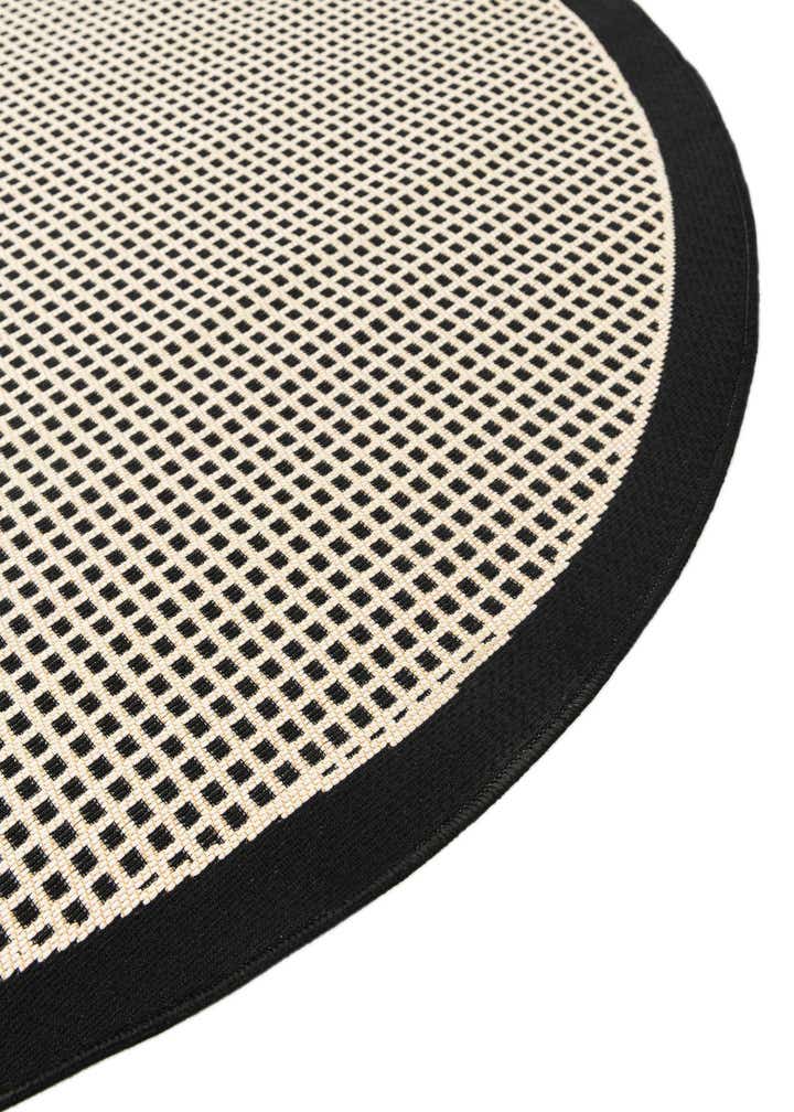 3' x 3' Easy-Clean Border Indoor / Outdoor Round Rug
