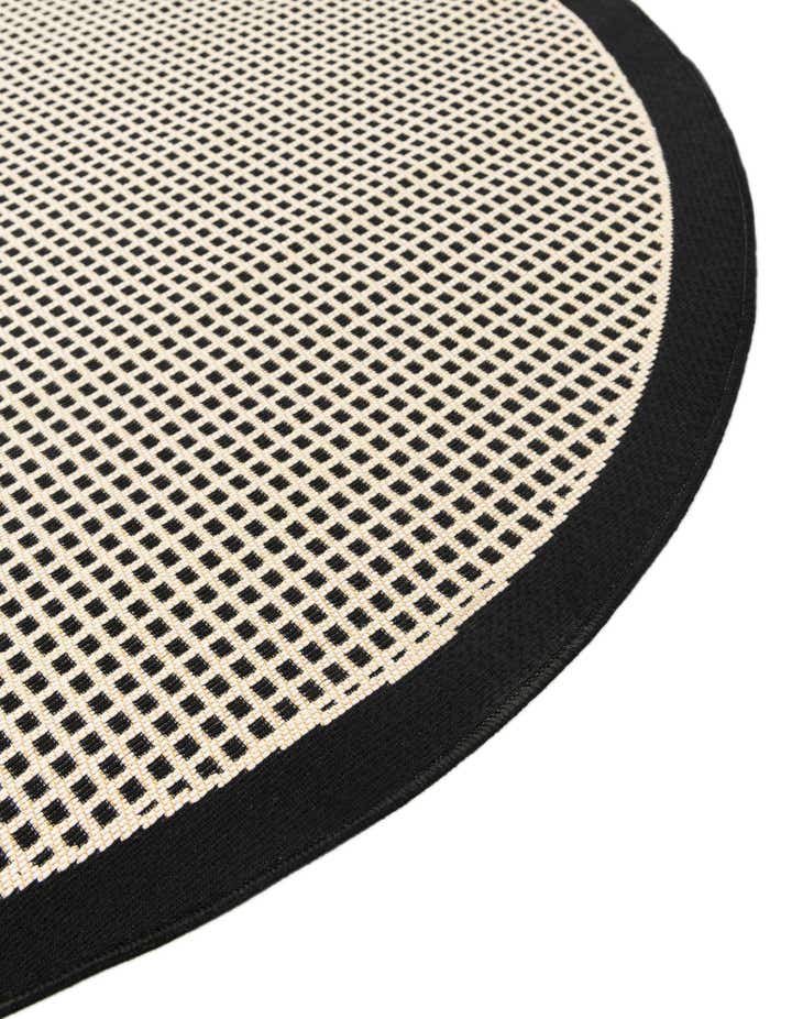 3' x 3' Easy-Clean Border Indoor / Outdoor Round Rug