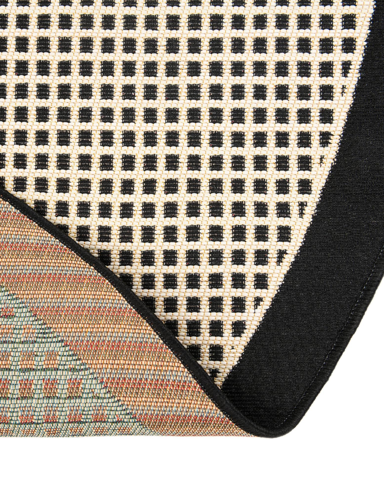 3' x 3' Easy-Clean Border Indoor / Outdoor Round Rug