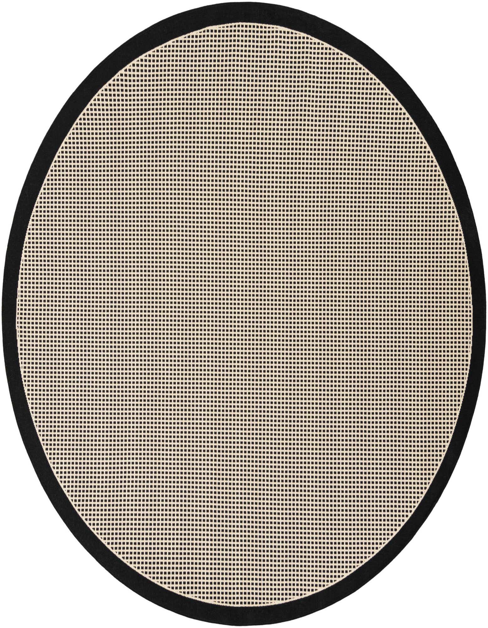 7' 10 x 7' 10 Easy-Clean Border Indoor / Outdoor Round Rug