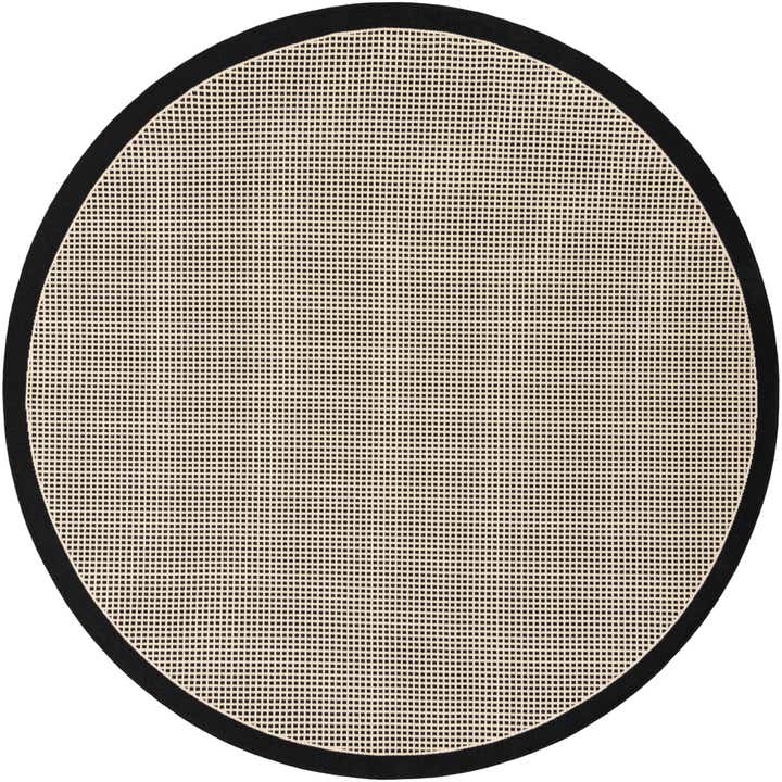 7' 10 x 7' 10 Easy-Clean Border Indoor / Outdoor Round Rug