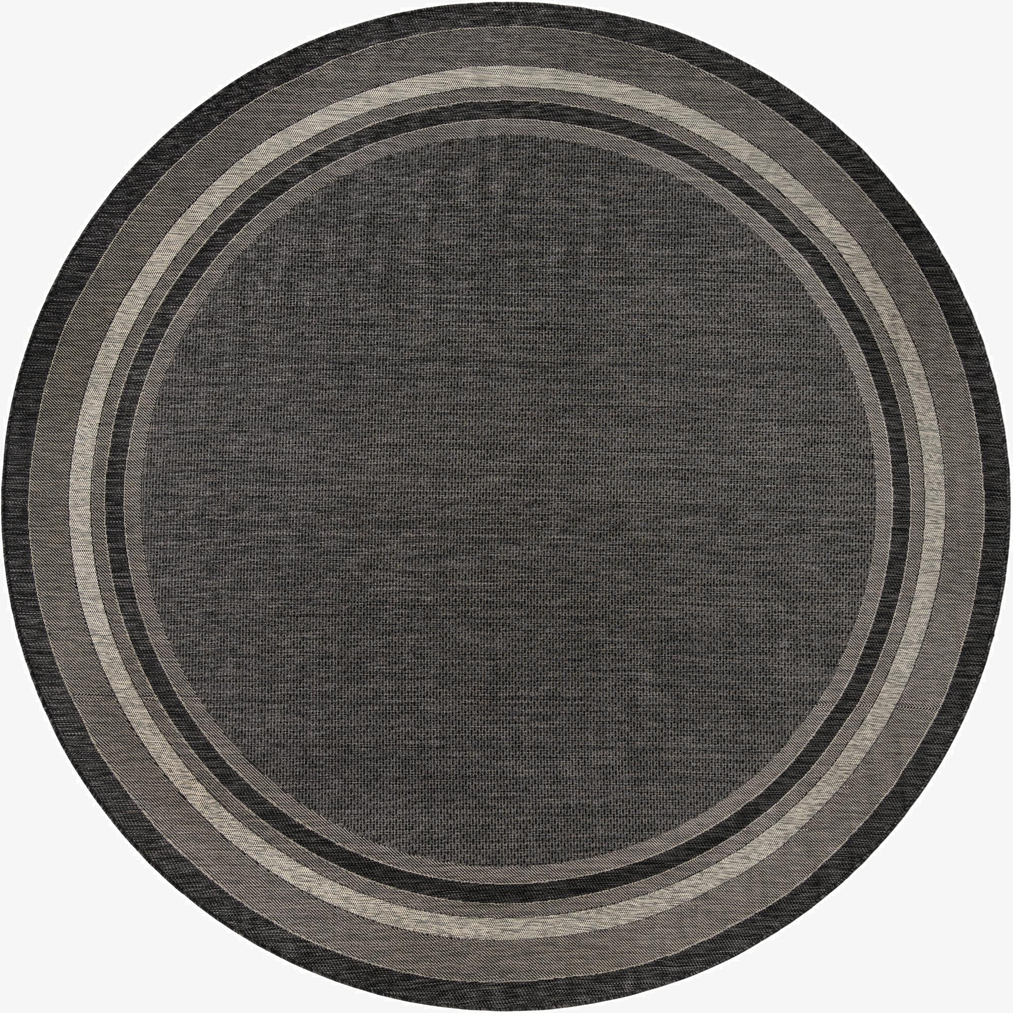 Primary image 13' x 13'  Washable Border Indoor / Outdoor Round Rug