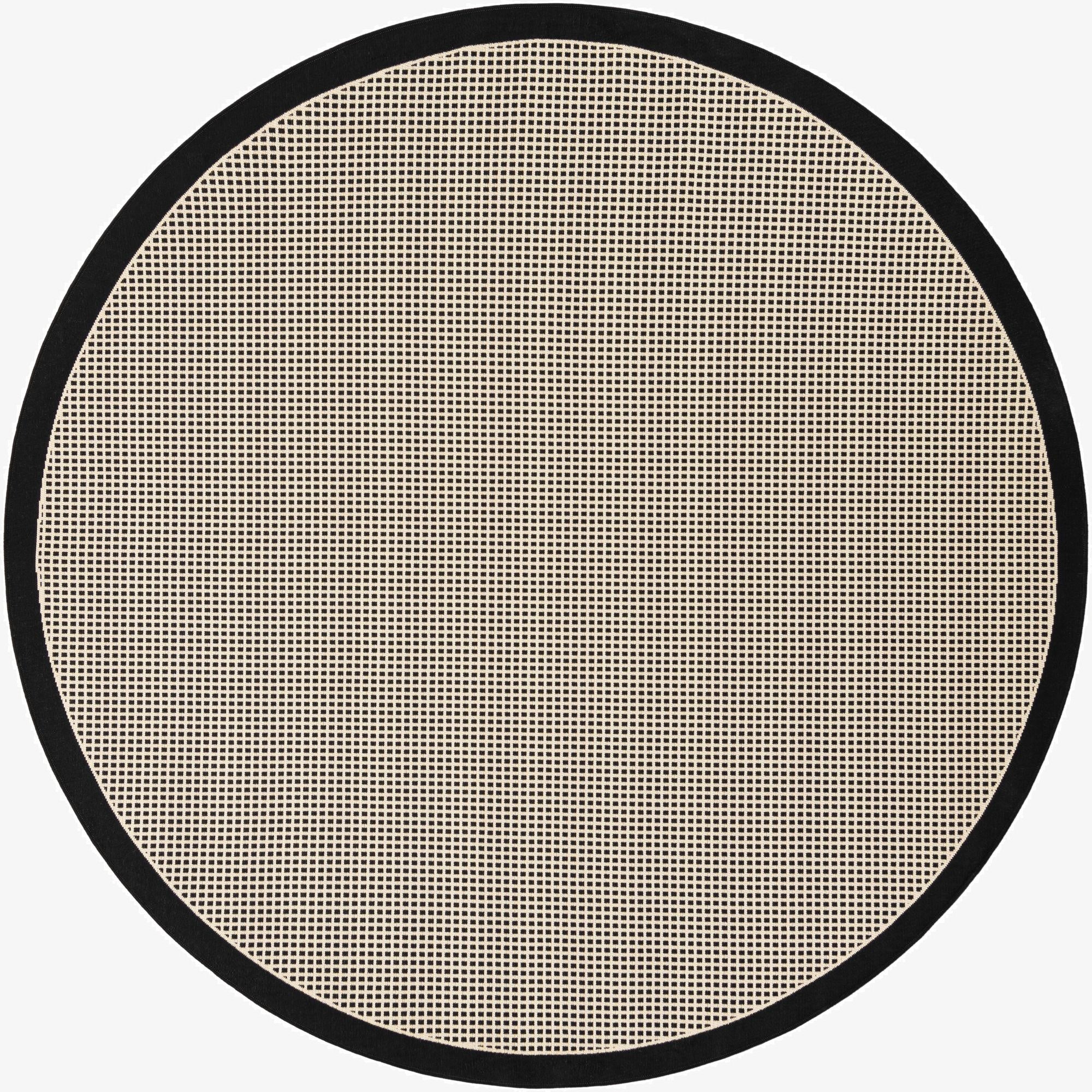 7' 10 x 7' 10  Washable Border Indoor / Outdoor Round Rug