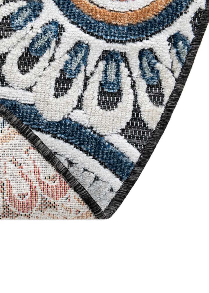 8' 2 x 8' 2 Easy-Clean Botanical Indoor / Outdoor Round Rug