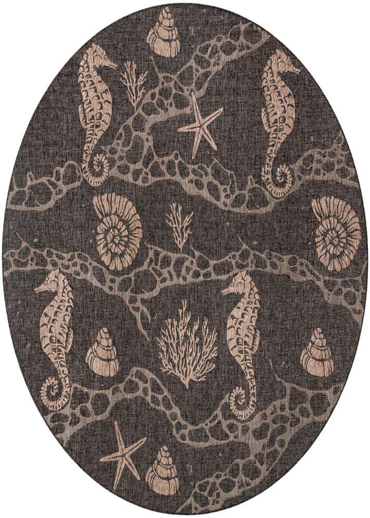 10' x 10' Easy-Clean Coastal Indoor / Outdoor Round Rug