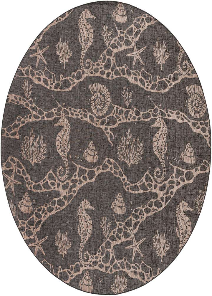 13' x 13' Easy-Clean Coastal Indoor / Outdoor Round Rug