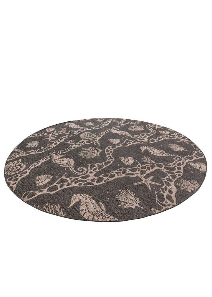 13' x 13' Easy-Clean Coastal Indoor / Outdoor Round Rug