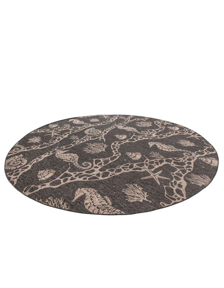 13' x 13' Easy-Clean Coastal Indoor / Outdoor Round Rug