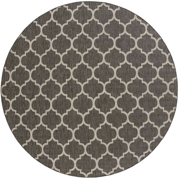 10' 8 x 10' 8 Easy-Clean Lattice Indoor / Outdoor Round Rug