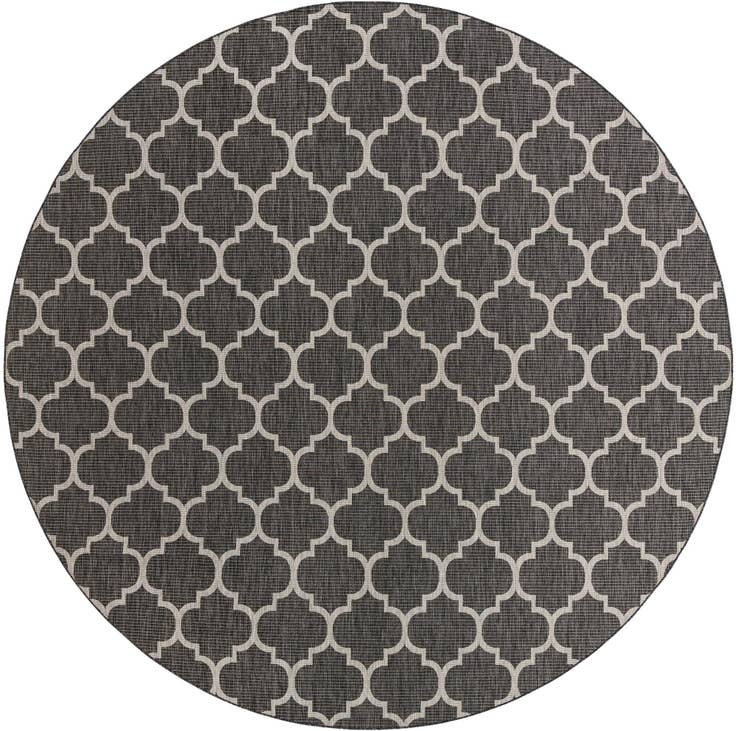 Vue détaillée : 400cm x 400cm Facile à nettoyer Lattice Tapis Intérieur / Extérieur Rond