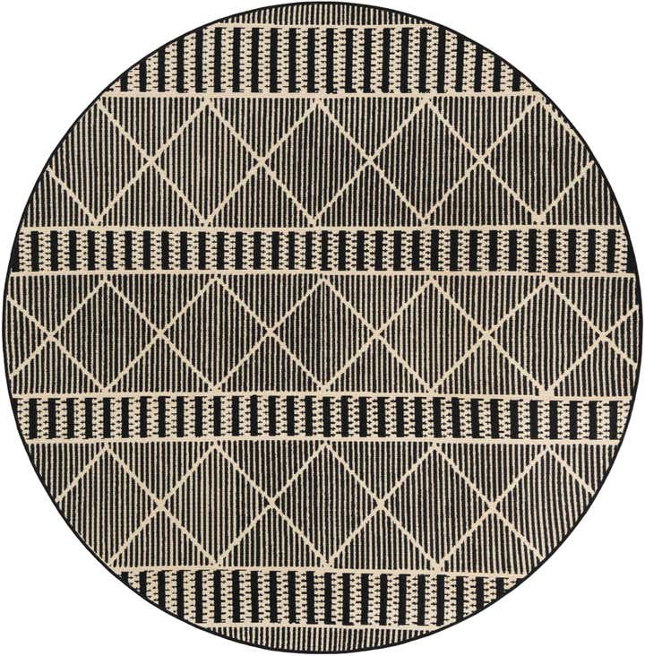 6' x 6' Easy-Clean Lattice Indoor / Outdoor Round Rug