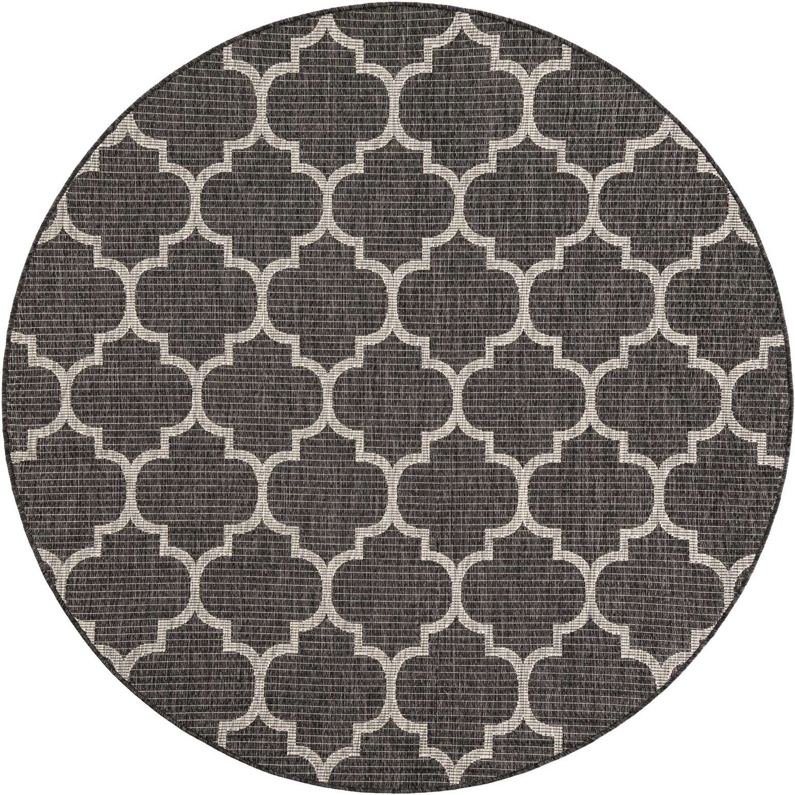 6' x 6' Easy-Clean Lattice Indoor / Outdoor Round Rug