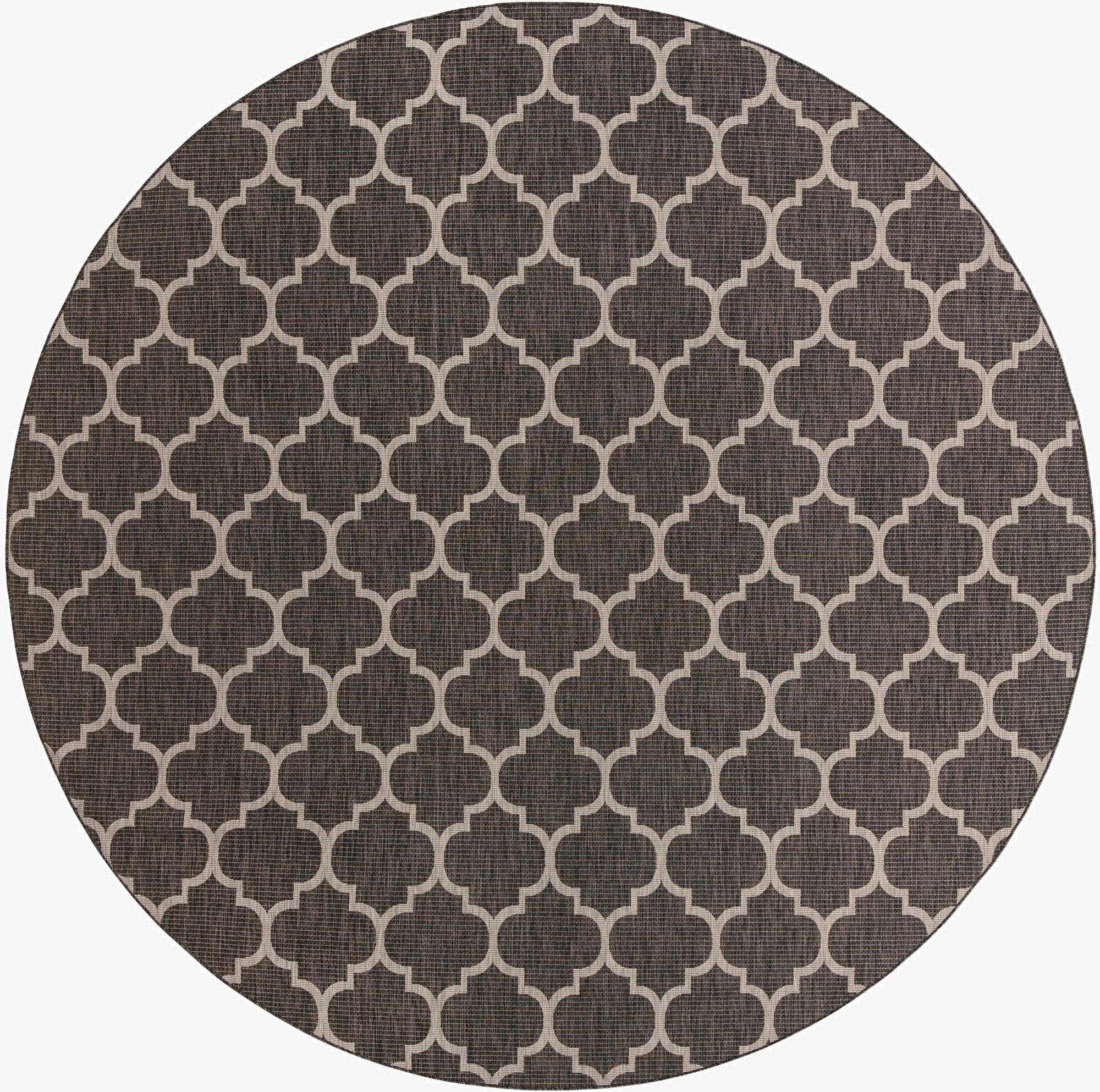 13' x 13' Washable Lattice Indoor / Outdoor Round Rug