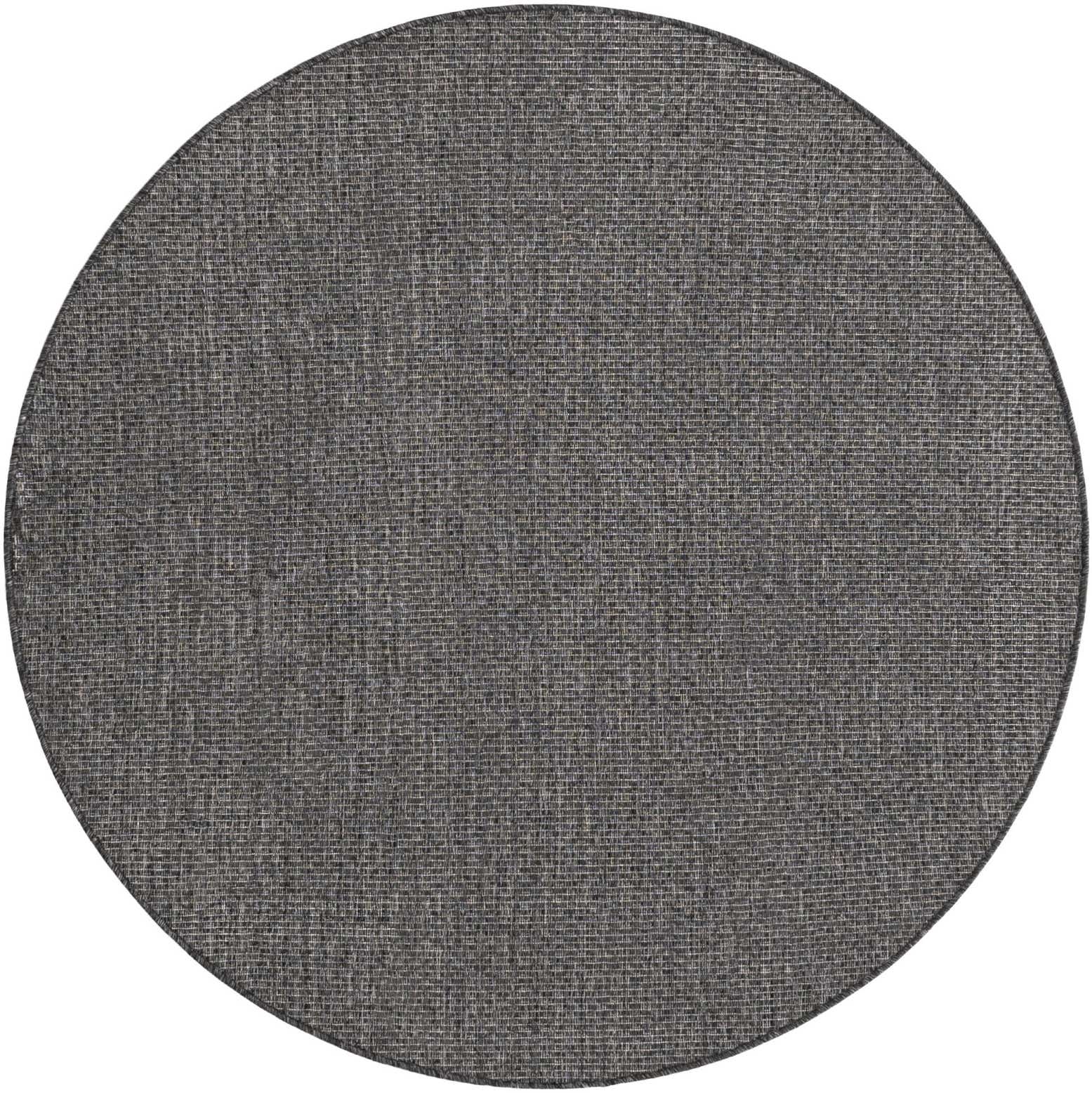 5' 3 x 5' 3 Easy-Clean Solid Indoor / Outdoor Round Rug