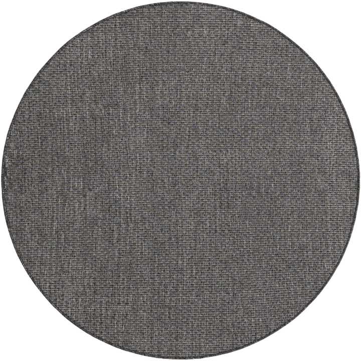 5' 3 x 5' 3 Easy-Clean Solid Indoor / Outdoor Round Rug
