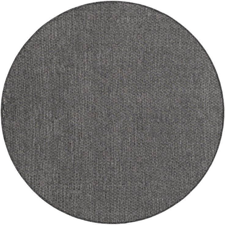 Detail image of 5' 3 x 5' 3 Easy-Clean Solid Indoor / Outdoor Round Rug