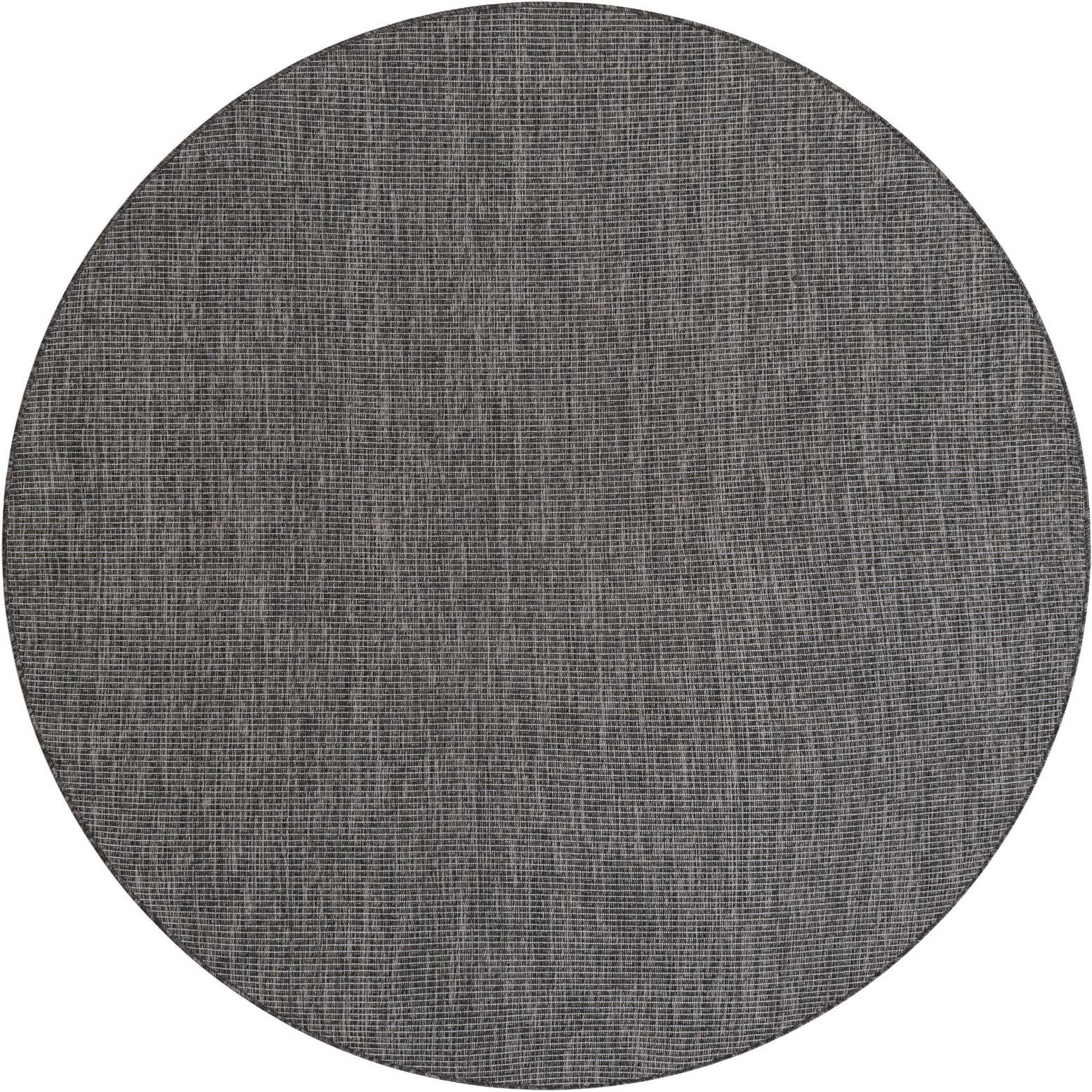 6' 1 x 6' 1 Easy-Clean Solid Indoor / Outdoor Round Rug