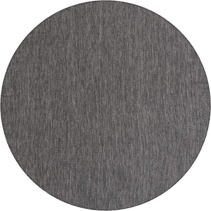 6' 1 x 6' 1 Easy-Clean Solid Indoor / Outdoor Round Rug