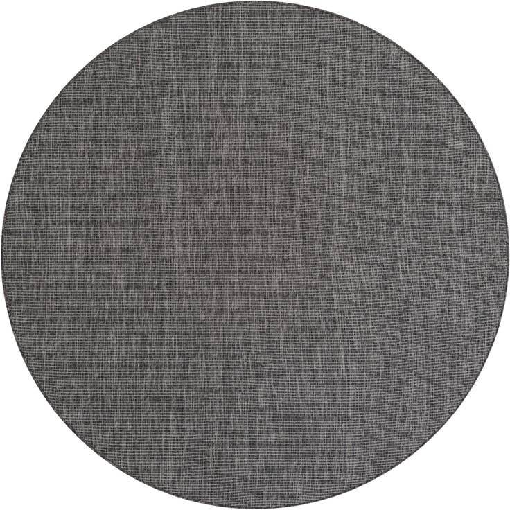 Detail image of 6' 1 x 6' 1 Easy-Clean Solid Indoor / Outdoor Round Rug