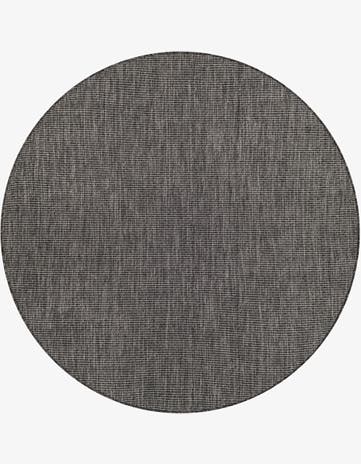 5' 3 x 5' 3 Easy-Clean Solid Indoor / Outdoor Round Rug