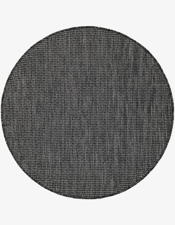 3' x 3' Easy-Clean Solid Indoor / Outdoor Round Rug