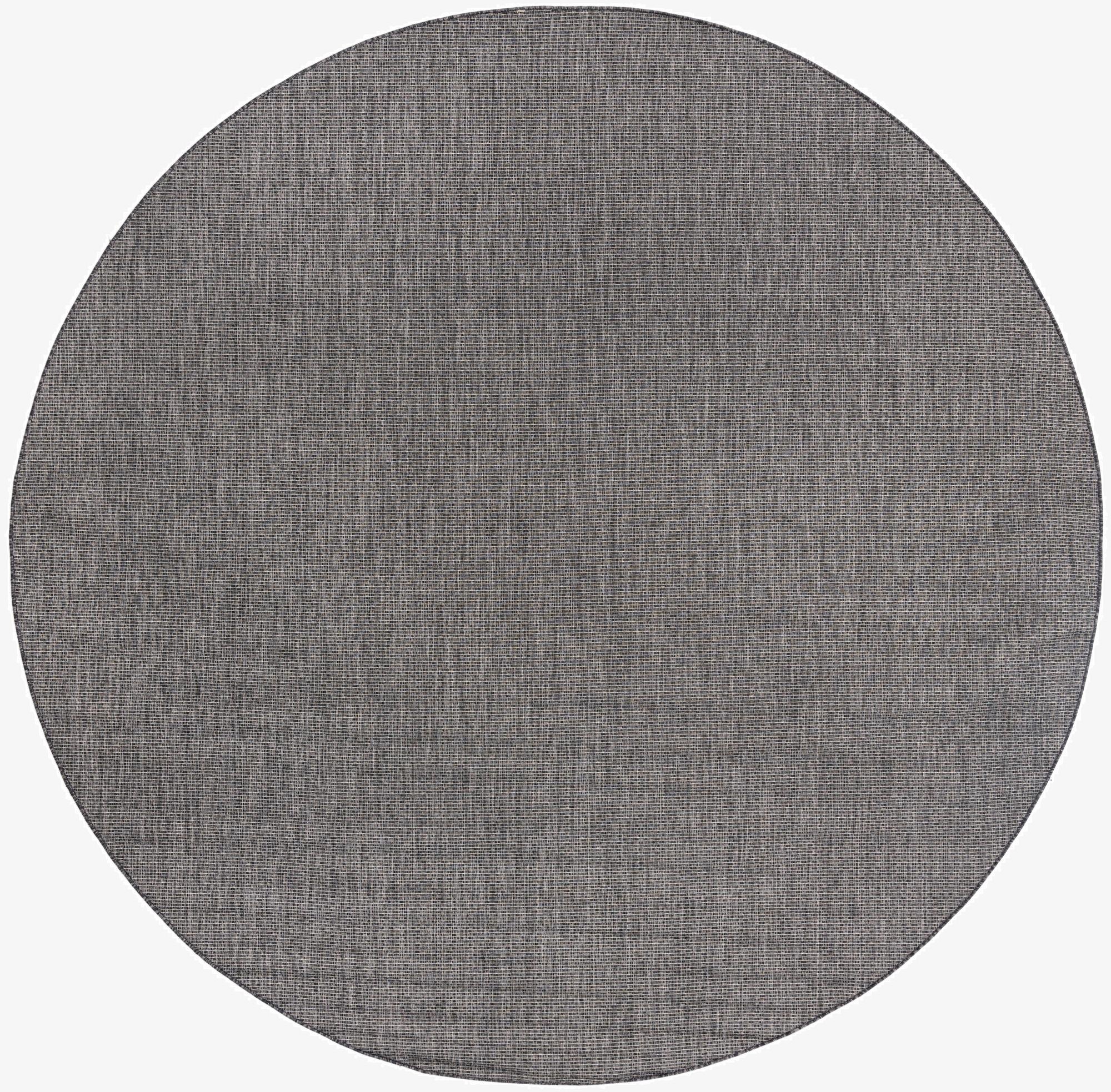 10' 8 x 10' 8  Washable Solid Indoor / Outdoor Round Rug