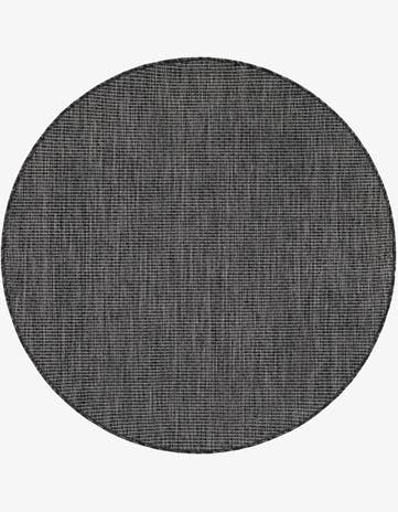 4' x 4' Easy-Clean Solid Indoor / Outdoor Round Rug
