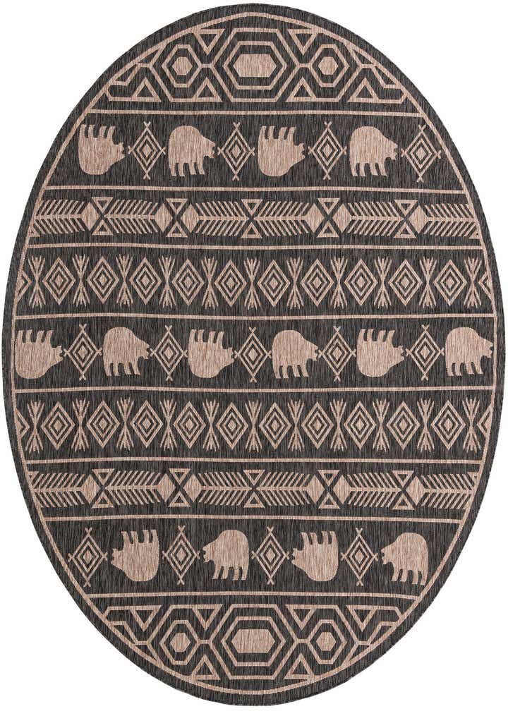 10' x 10' Easy-Clean Southwestern Indoor / Outdoor Round Rug