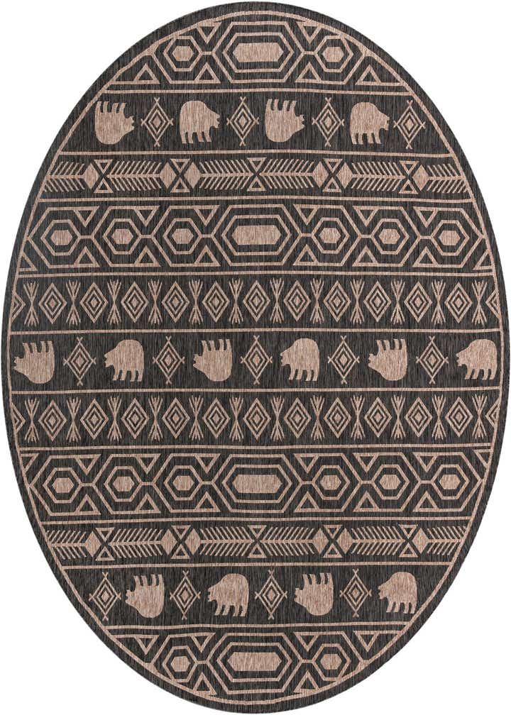13' x 13' Easy-Clean Southwestern Indoor / Outdoor Round Rug