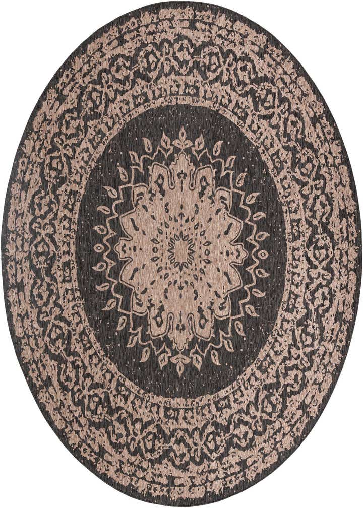 13' x 13' Easy-Clean Traditional Indoor / Outdoor Round Rug