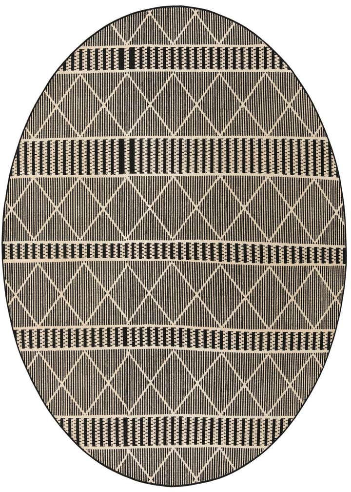 7' 10 x 7' 10 Easy-Clean Trellis Indoor / Outdoor Round Rug