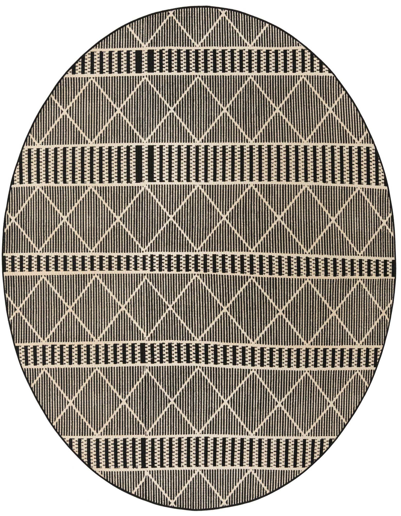 7' 10 x 7' 10 Easy-Clean Trellis Indoor / Outdoor Round Rug