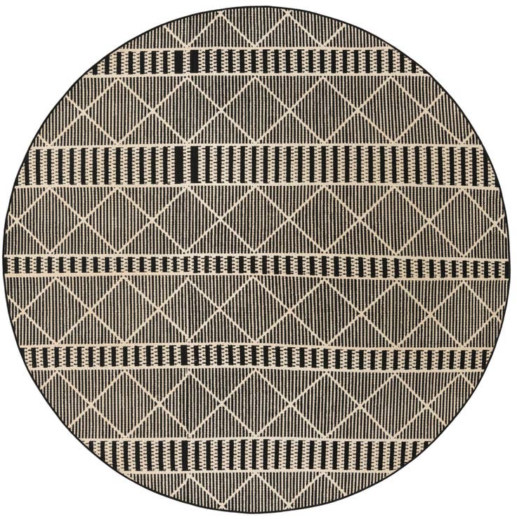 Detail image of 7' 10 x 7' 10 Easy-Clean Trellis Indoor / Outdoor Round Rug