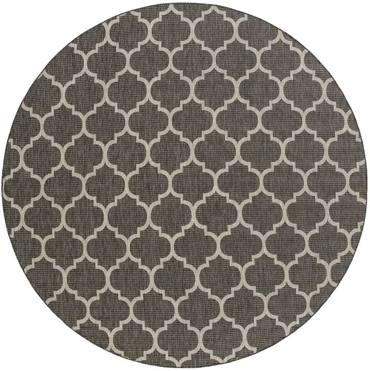 Detail image of 10' 8 x 10' 8 Easy-Clean Trellis Indoor / Outdoor Round Rug