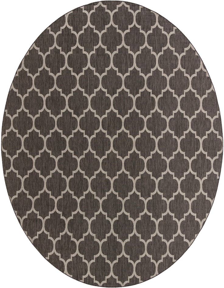 Detail image of 13' x 13' Easy-Clean Trellis Indoor / Outdoor Round Rug