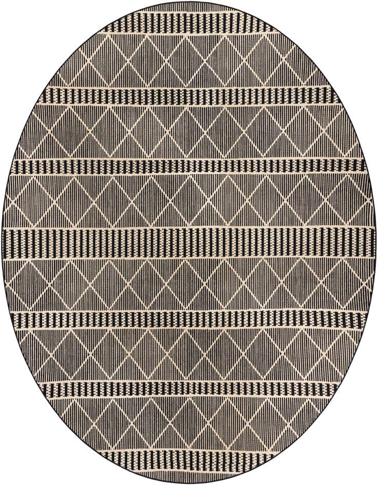 Detail image of 10' x 10' Easy-Clean Trellis Indoor / Outdoor Round Rug