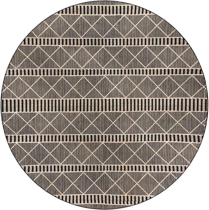 10' x 10' Easy-Clean Trellis Indoor / Outdoor Round Rug