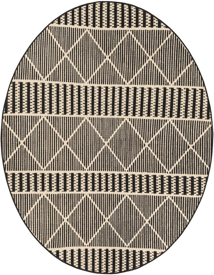 Detail image of 5' 3 x 5' 3 Easy-Clean Trellis Indoor / Outdoor Round Rug