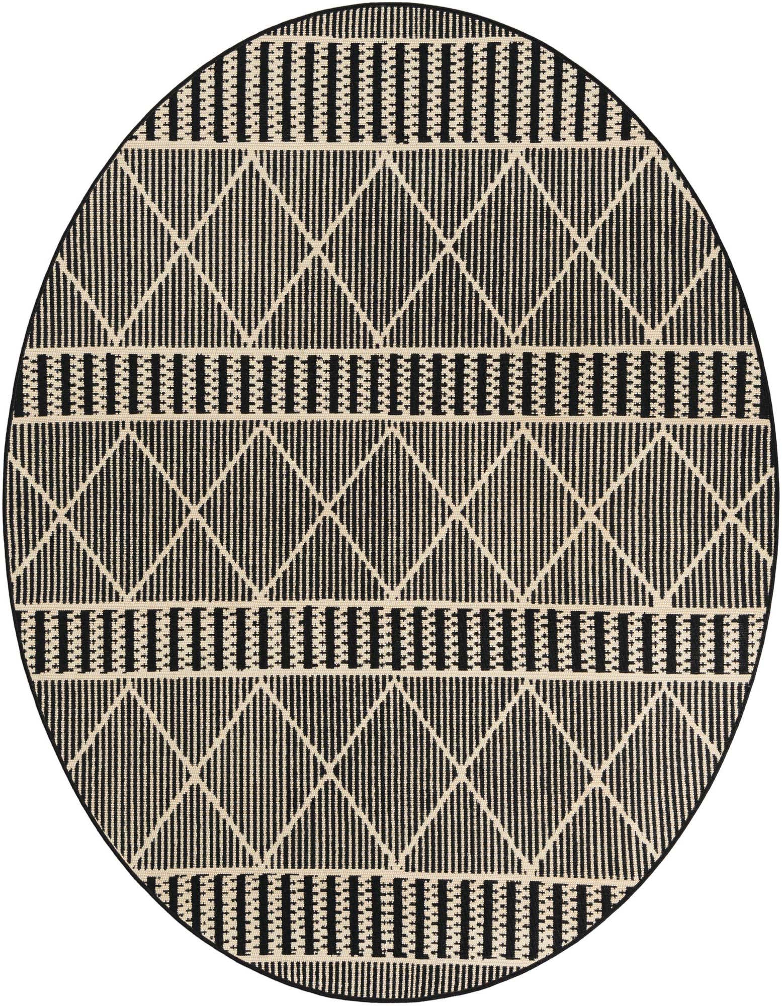 6' x 6' Easy-Clean Trellis Indoor / Outdoor Round Rug