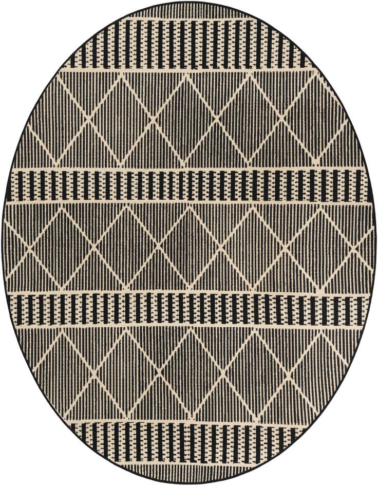 Detail image of 6' x 6' Easy-Clean Trellis Indoor / Outdoor Round Rug